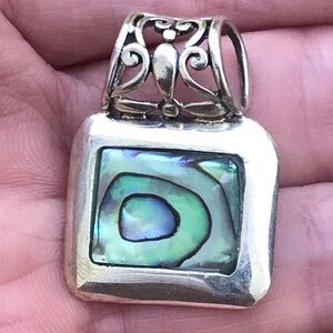 Abalone Shell Sterling 925 Pendant Slide